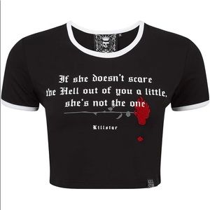 Killstar Black Crop Top